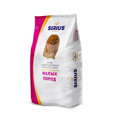 Купить c доставкой Корм Sirius для собак взрослым мелких пород птица 1,2 кг в Москве