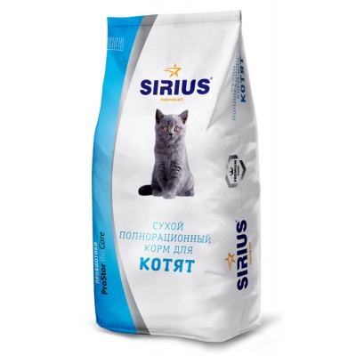 Купить c доставкой Корм Sirius для котят всех пород птица 0,4 кг в Москве