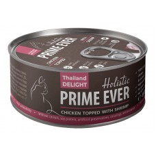 Prime Ever консервы для кошек всех возрастов мусс цыпленок креветка 0,08 кг