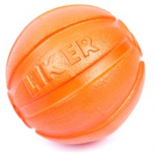 Liker Мячик метательная игрушка для собак полимерный материал оранжевый 7 см