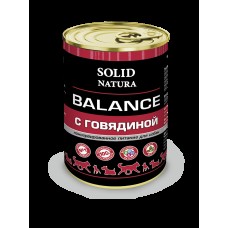 Solid Natura консервы для собак взрослым всех пород говядина Balance 0,34кг