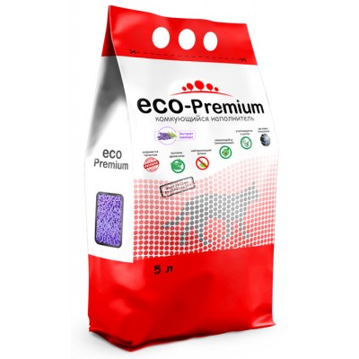 Купить c доставкой ECO Premium наполнитель для туалетадревесный Лаванда 1,9 кг 5 л в Москве