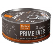 Prime Ever консервы для кошек всех возрастов тунец цыпленок 0,08 кг