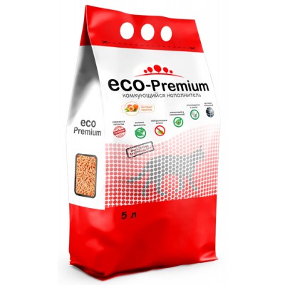 Купить c доставкой ECO Premium наполнитель для туалета древесный Персик 1,9 кг 5 л в Москве