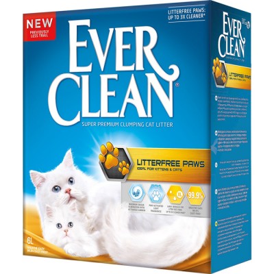 Купить c доставкой Ever Clean наполнитель для туалета бентонит свежесть LitterFree Paws 5,8 кг 6 л в Москве