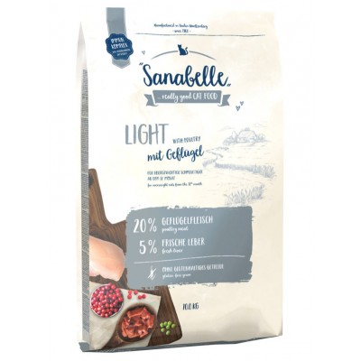Купить c доставкой Sanabelle сухой корм для кошек взрослым всех пород Light 10 кг в Москве