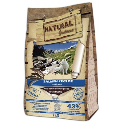 Купить c доставкой Natural Greatness для собак сухой корм взрослым мелких пород лосось Sensitive Adult Mini 2 кг в Москве