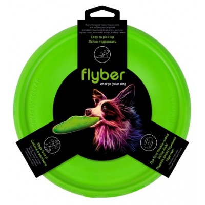 Купить c доставкой Flyber игрушка для собак метательная полимерный материал зеленый 22 см в Москве