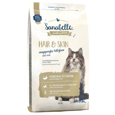 Купить c доставкой Sanabelle сухой корм для кошек взрослым крупных пород Hair&Skin 2 кг в Москве