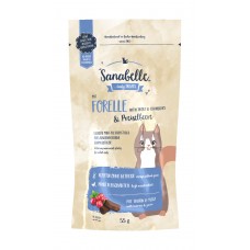 Sanabelle Snack для кошек всех возрастов лакомство форель клюква 0,055 кг
