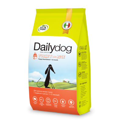 Купить c доставкой Dailydog корм для щенков мелких пород индейка рис, 1,5кг VLP в Москве