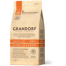 Grandorf корм для кошек Индейка бурый рис стерилизованным 2кг