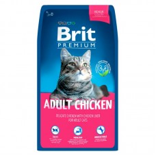 Сухой корм для кошек Brit взрослым с курицей в соусе из куриной печени 8 кг.