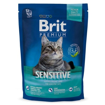 Сухой корм для кошек Brit чувствительное пищеварение с ягненком для кошек 300 гр.