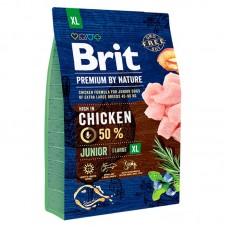 Корм Brit для щенков сухой Premium by Nature Junior XL гигантских пород с курицей
