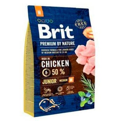 Brit для собак сухой корм щенкам средних пород курица
