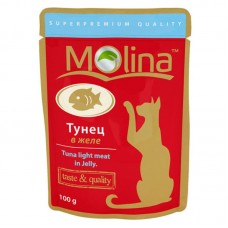 Влажный корм для кошек Molina паучи с тунцом в желе 100 гр.