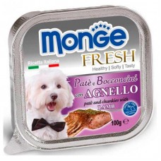 Влажный корм для собак Monge ВЗРОСЛЫМ средних пород паштет ягнёнок 100 грамм