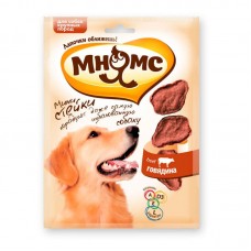 Лакомства для собак Мнямс взрослым крупных пород стейки 75 грамм.