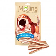 Лакомства для собак Молина взрослым всех пород  Куриный сэндвич 80 грамм