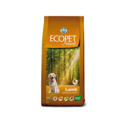 Купить c доставкой Farmina Ecopet Natural сухой корм для взрослых собак крупных пород с ягненком 12 кг в Москве