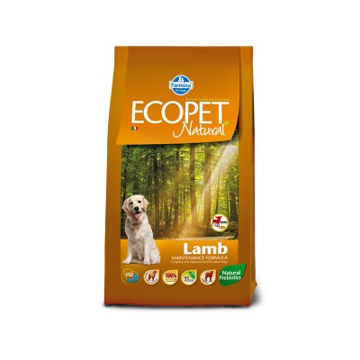 Купить c доставкой Farmina Ecopet Natural сухой корм для взрослых собак мелких пород с ягненком 12 кг в Москве