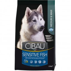 Farmina Cibau Sensitive сухой корм для взрослых собак средних и крупных пород с чувствительным пищеварением с рыбой 2,5 кг