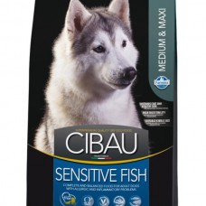 Farmina Cibau Sensitive сухой корм для взрослых собак средних и крупных пород с чувствительным пищеварением с рыбой 12 кг