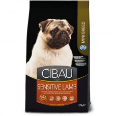 Farmina Cibau Sensitive сухой корм для взрослых собак мелких пород с чувствительным пищеварением с ягненком 2,5 кг