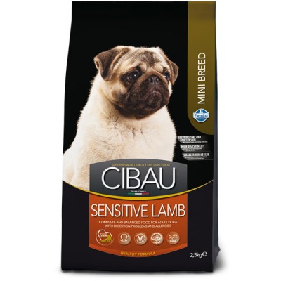 Купить c доставкой Farmina Cibau Sensitive сухой корм для взрослых собак мелких пород с чувствительным пищеварением с ягненком 2,5 кг в Москве