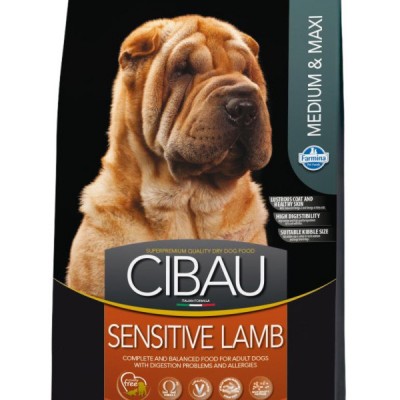 Купить c доставкой Farmina Cibau Sensitive сухой корм для взрослых собак с чувствительным пищеварением с ягненком 12 кг в Москве